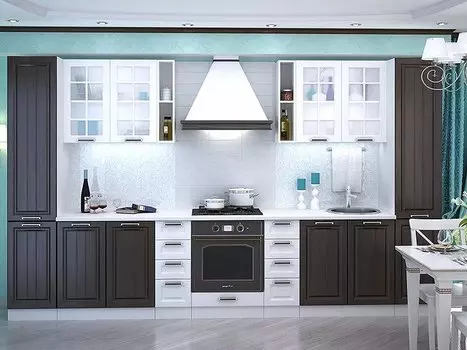 Прямая кухня Прага-06 Венге Премиум