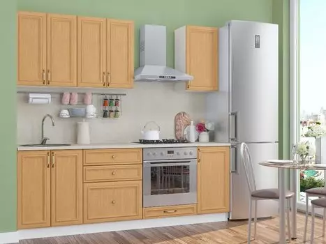 Прямая кухня Шале-01 Real Oak