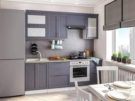 Кухня Сканди-02 Graphite Softwood/ Белый