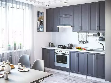 Модульная кухня Сканди Graphite Softwood/Белый 2600 мм