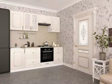 Прямая кухня Виктория-01 Белый сандал