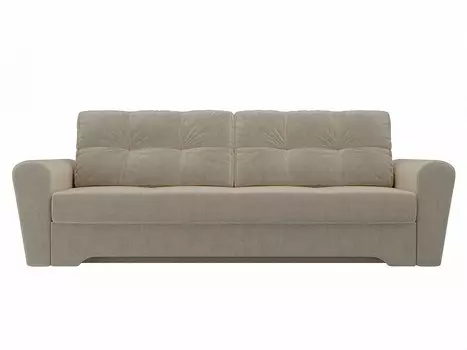 Диван прямой Амстердам Микровельвет Бежевый