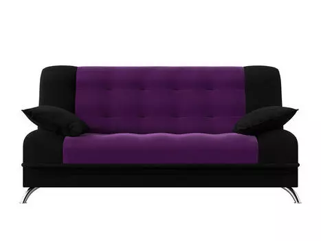 Диван Книжка Анна Микровельвет Фиолетовый Черный