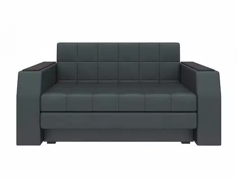 Диван прямой Атлант мини Экокожа Черный