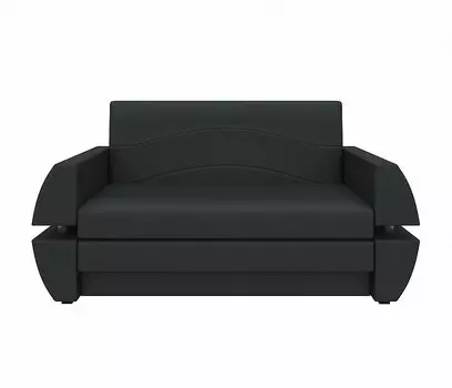 Прямой диван Атлант мини Т Экокожа Черный