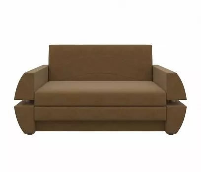 Прямой диван Атлант мини Т Микровельвет Коричневый