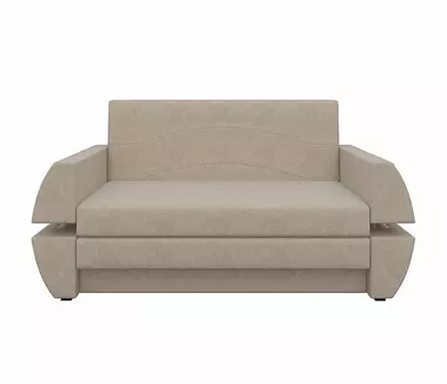 Прямой диван Атлант мини Т Микровельвет Бежевый