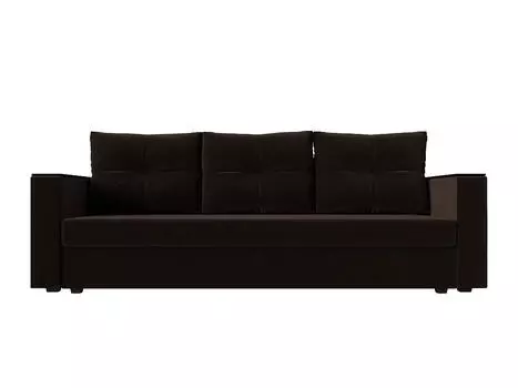 Прямой диван Атланта Лайт Б/С микровельвет коричневый