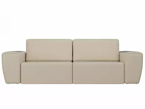 Прямой диван Беккер Экокожа Бежевый