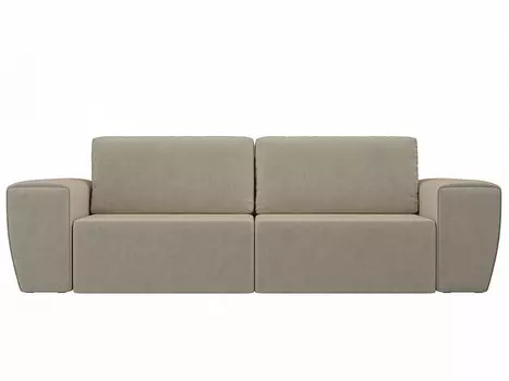 Прямой диван Беккер Микровельвет Бежевый