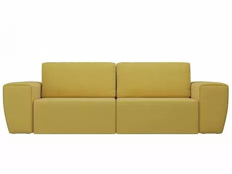 Прямой диван Беккер Микровельвет Желтый