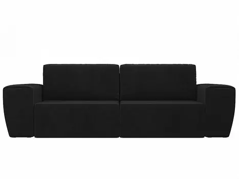 Прямой диван Беккер Велюр Черный