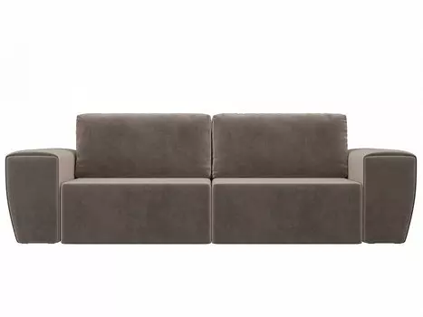 Прямой диван Беккер Велюр Коричневый