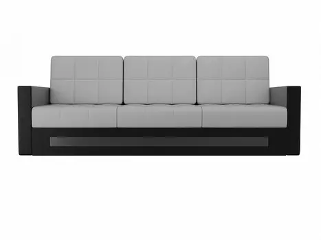 Прямой диван Белла Экокожа Белый/Черный