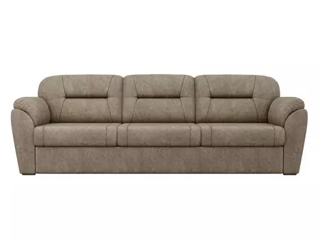 Прямой диван Бостон Велюр Бежевый, отстрочка контрастная