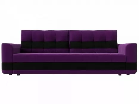Диван прямой Честер Микровельвет Фиолетовый Черный