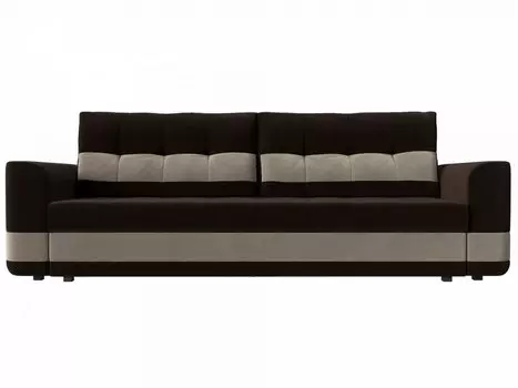 Диван прямой Честер Микровельвет Коричневый Бежевый