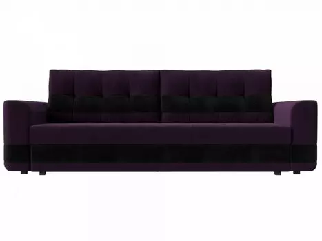 Диван прямой Честер Велюр Фиолетовый Черный