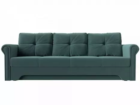 Диван прямой Европа Велюр Бирюзовый