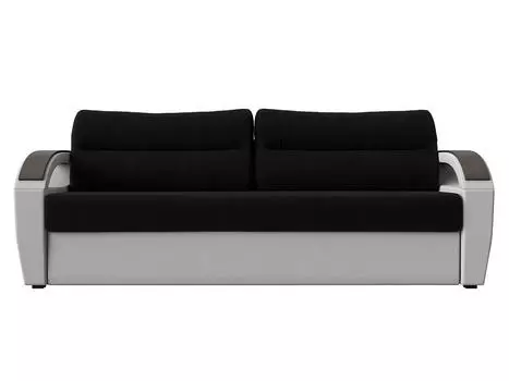 Прямой диван Форсайт Микровельвет Черный Фиолетовый