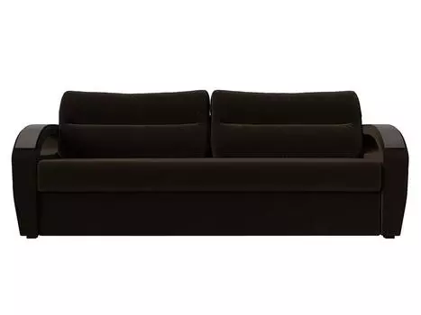 Прямой диван Форсайт Микровельвет Коричневый