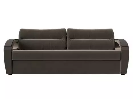 Прямой диван Форсайт Велюр Коричневый