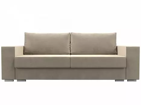 Прямой диван Исланд Микровельвет Бежевый