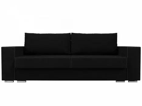 Прямой диван Исланд Микровельвет Черный