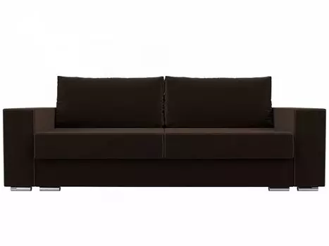 Прямой диван Исланд Микровельвет Коричневый