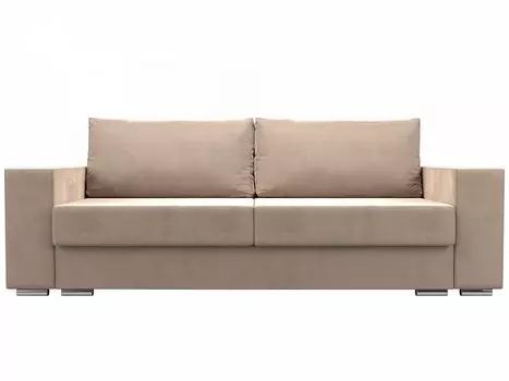 Прямой диван Исланд Велюр Бежевый