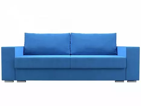 Прямой диван Исланд Велюр Голубой