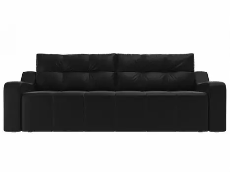 Прямой диван Итон Экокожа Черный