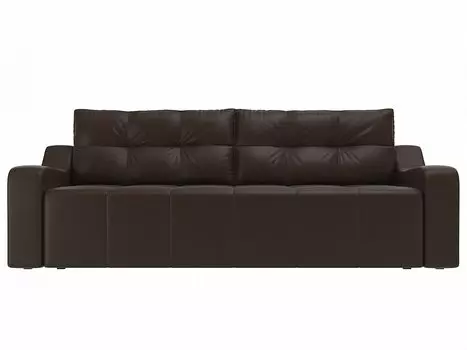 Прямой диван Итон Экокожа Коричневый