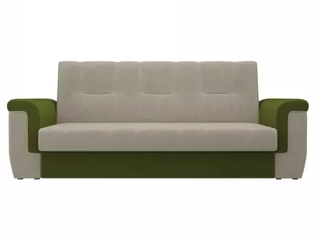 Прямой диван Эллиот Микровельвет Бежевый Зелёный