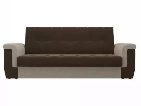 Прямой диван Эллиот Микровельвет Коричневый Бежевый
