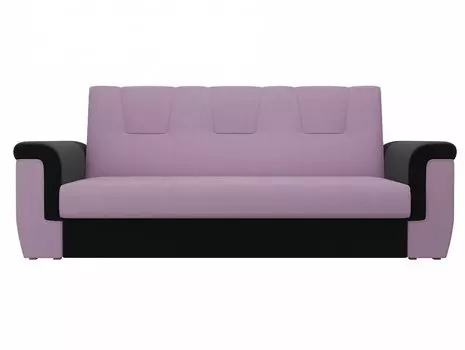 Прямой диван Эллиот Микровельвет сиреневый Чёрный