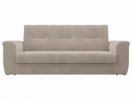 Прямой диван Эллиот Велюр Бежевый