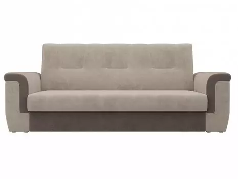 Прямой диван Эллиот Велюр Бежевый Коричневый