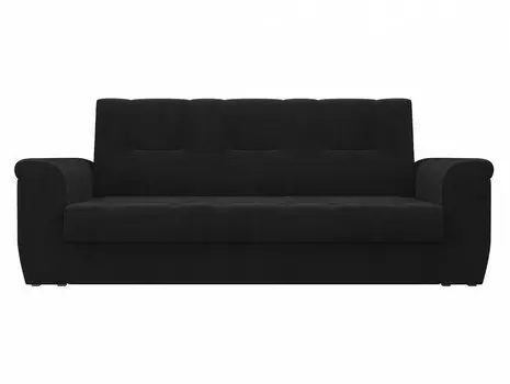Прямой диван Эллиот Велюр Чёрный