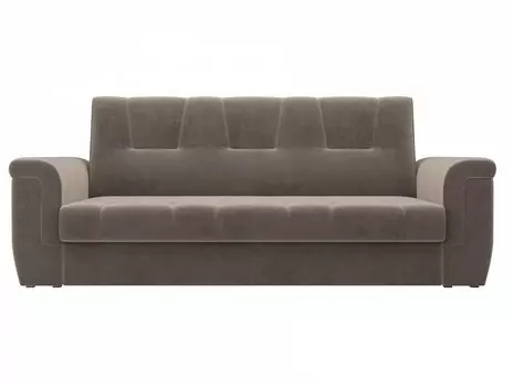 Прямой диван Эллиот Велюр Коричневый