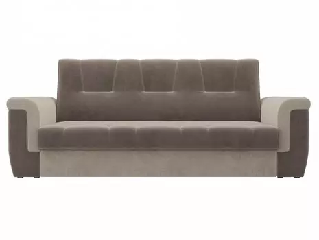 Прямой диван Эллиот Велюр Коричневый Бежевый