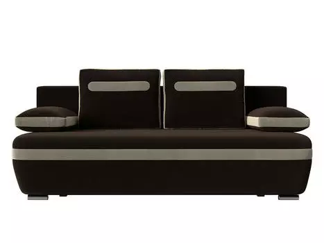 Диван прямой Каир Микровельвет Коричневый Бежевый