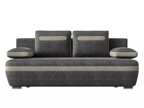 Прямой диван Каир Рогожка Серый/Бежевый