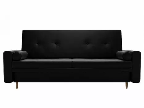 Диван прямой Книжка Белфаст Экокожа Черный