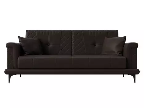 Прямой диван книжка Неаполь Экокожа Коричневый