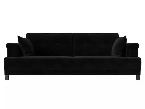 Прямой диван книжка Орлеан Велюр Черный