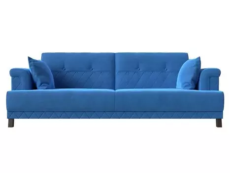 Прямой диван книжка Орлеан Велюр Голубой