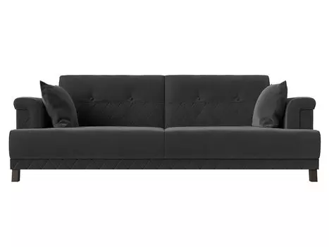 Прямой диван книжка Орлеан Велюр Серый