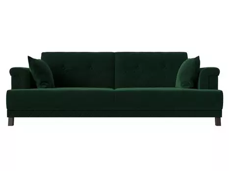 Прямой диван книжка Орлеан Велюр Зеленый