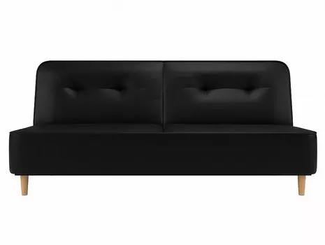 Прямой диван книжка Потрленд Экокожа черный